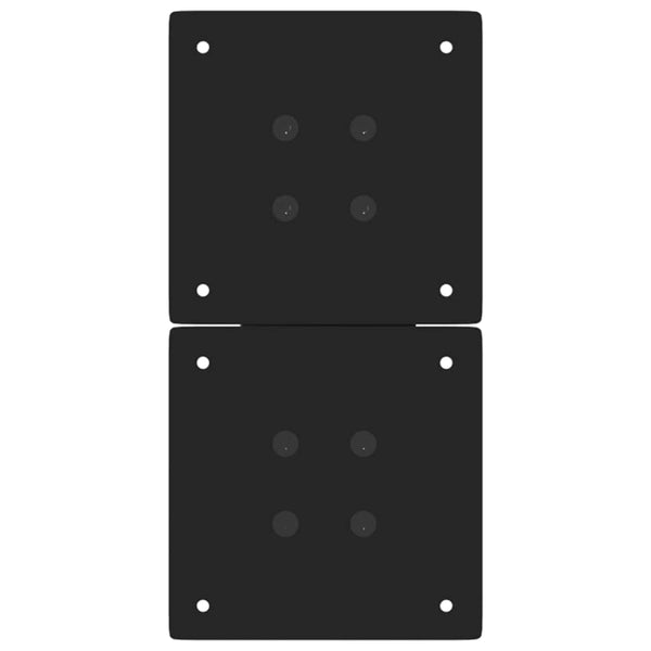 Musta sohvapöydän jalat x-muotoiset Pantil 28x(42-43)cm (2 kpl teräs)