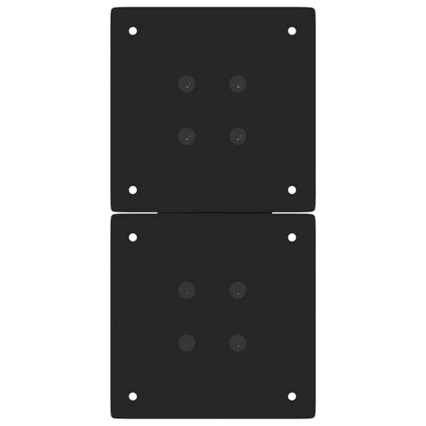 Musta sohvapöydän jalat x-muotoiset Pantil 38x(42-43)cm (2 kpl teräs)