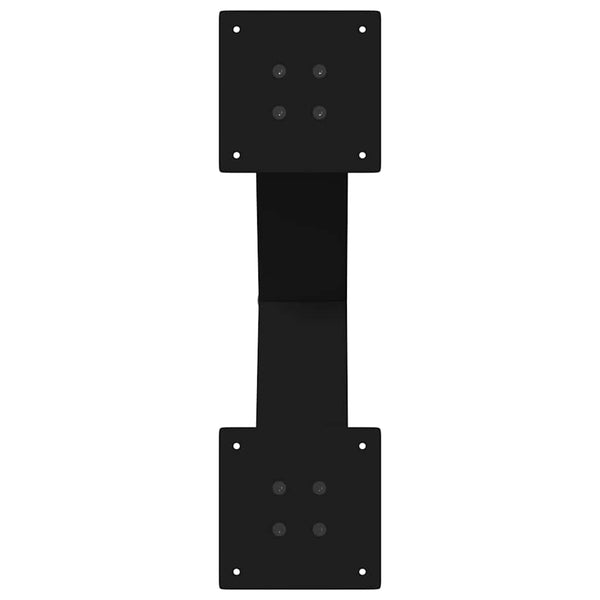 Musta sohvapöydän jalat x-muotoiset Pantil 50x(42-43)cm (2 kpl teräs)