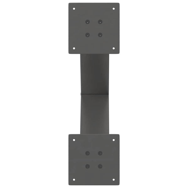 Antrasiitti sohvapöydän jalat x-muotoiset Pantil 50x(42-43)cm (2 kpl)