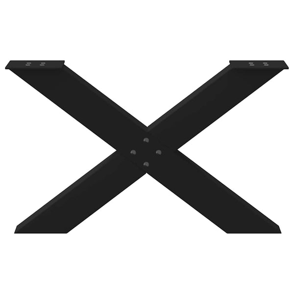 Musta sohvapöydän jalat x-muotoiset Pantil 70x(42-43)cm (2 kpl teräs)