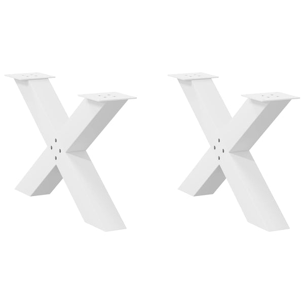 Valkoinen sohvapöydän jalat x-muotoiset Pantil 70x(42-43)cm (2 kpl)