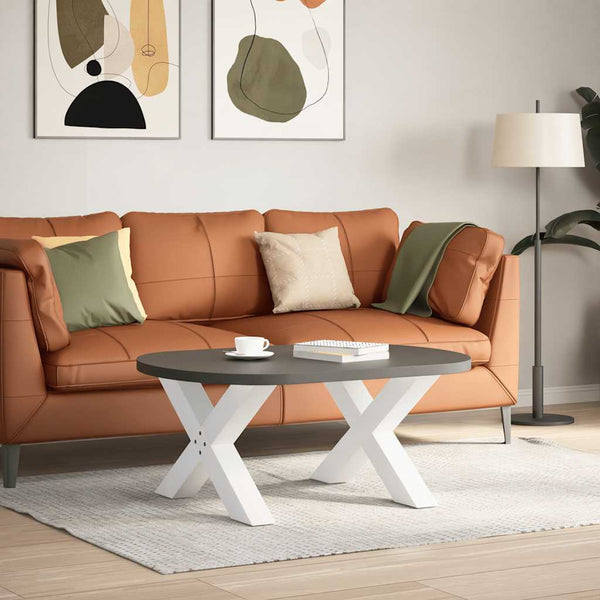 Valkoinen sohvapöydän jalat x-muotoiset Pantil 70x(42-43)cm (2 kpl)