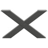Antrasiitti sohvapöydän jalat x-muotoiset Pantil 70x(42-43)cm (2 kpl)