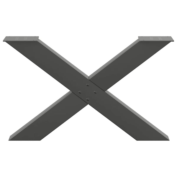 Antrasiitti sohvapöydän jalat x-muotoiset Pantil 70x(42-43)cm (2 kpl)