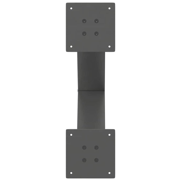 Antrasiitti ruokapöydän jalat x-muotoiset Pantil 60x(72-73)cm (2 kpl)