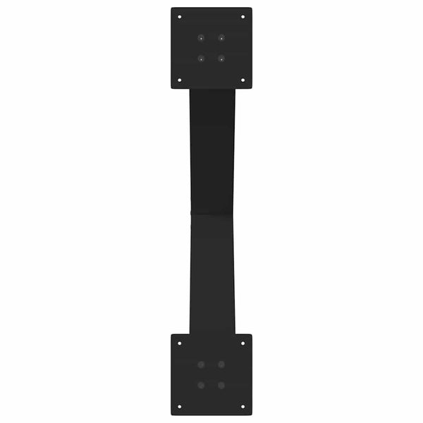 Musta ruokapöydän jalat x-muotoiset Pantil 70x(72-73)cm (3 kpl, teräs)