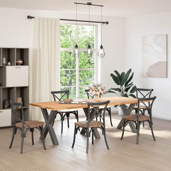 Antrasiitti ruokapöydän jalat x-muotoiset Pantil 70x(72-73)cm (3 kpl)