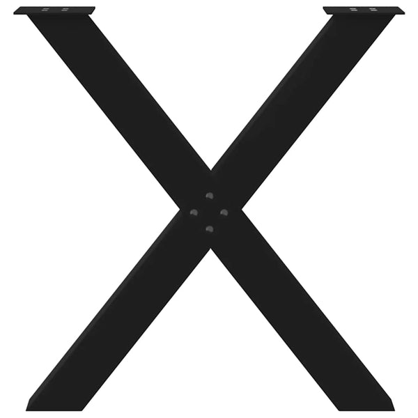 Musta ruokapöydän jalat x-muotoiset Pantil 80x(72-73)cm (3 kpl teräs)