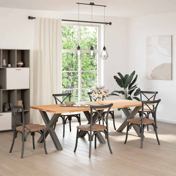 Antrasiitti ruokapöydän jalat x-muotoiset Pantil 90x(72-73)cm (3 kpl)