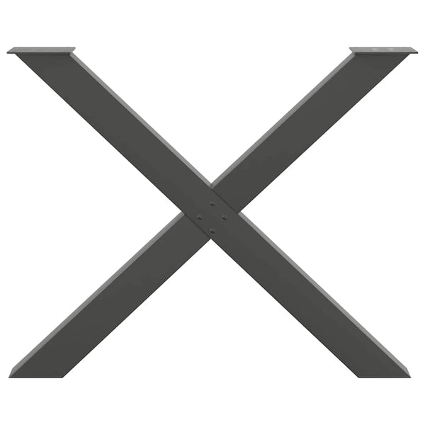 Antrasiitti ruokapöydän jalat x-muotoiset Pantil 90x(72-73)cm (3 kpl)