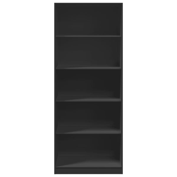 Vaatekaappi musta 80x50x200 cm tekninen puu