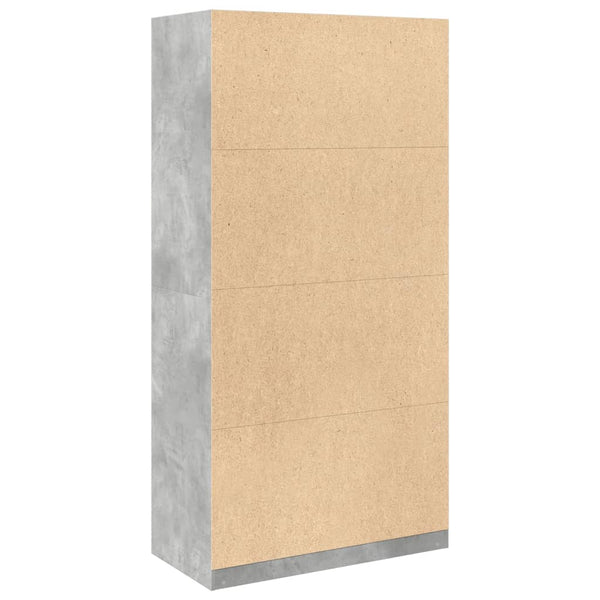 Vaatekaappi betoninharmaa 100x50x200 cm lastulevy