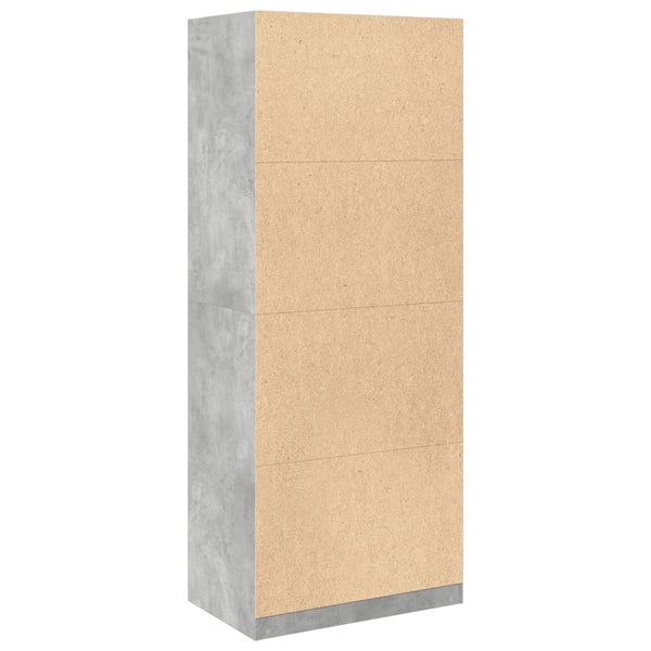 Vaatekaappi betoninharmaa 80x50x200 cm lastulevy