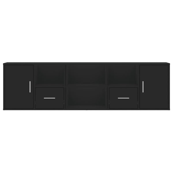 Kulmakaappi musta 160x40x45 cm lastulevy