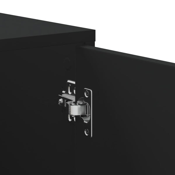 Kulmakaappi musta 160x40x45 cm lastulevy