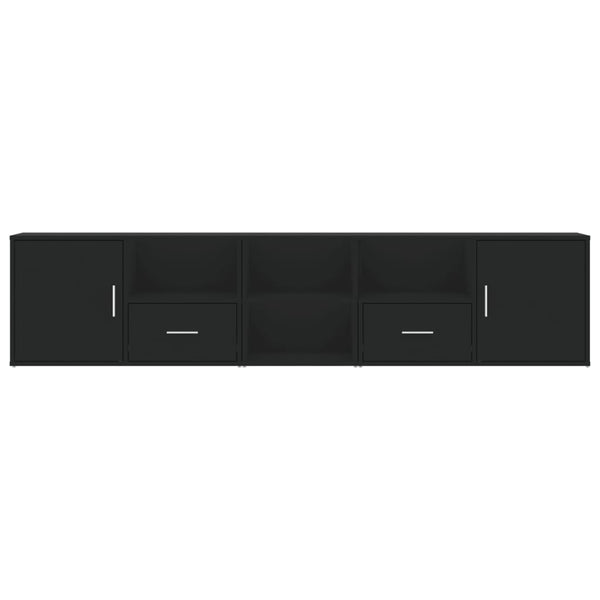 Kulmakaappi musta 200x40x45 cm lastulevy