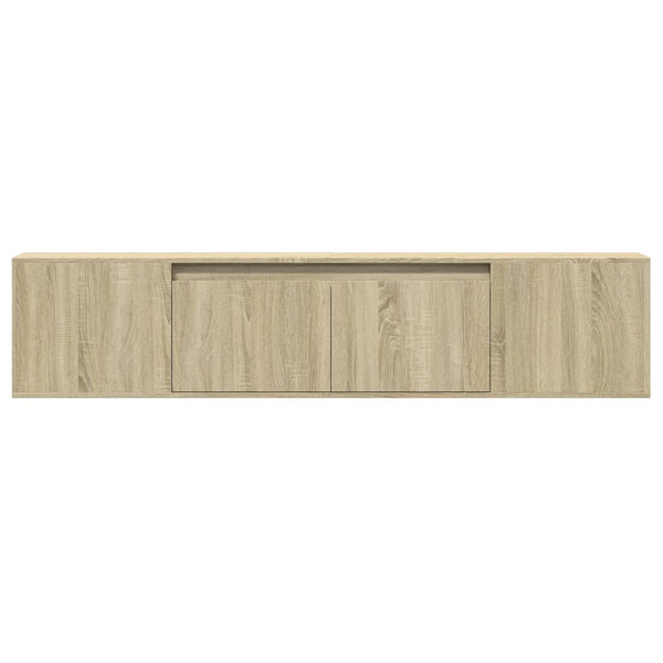 TV-seinäkaappi LED-valoilla Sonoma-tammi 180x31x39,5 cm