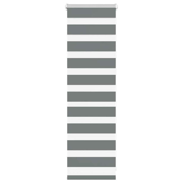 Tummanharmaa zebra blind Jostina 40x100cm (kankaan leveys 35,9 cm)