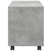 Kaappi pyörillä betoninharmaa 72x33x42,5 cm tekninen puu