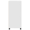 Kaappi pyörillä valkoinen 55x40x91 cm lastulevy