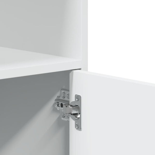 Kaappi pyörillä valkoinen 55x40x91 cm lastulevy