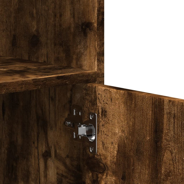 Kaappi pyörillä savutammi 55x40x91 cm tekninen puu