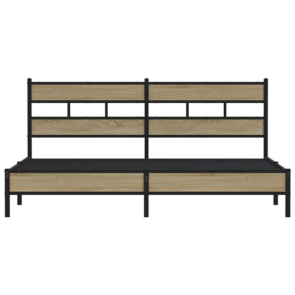 Sängynrunko ilman patjaa Sonoma-tammi 200x200 cm