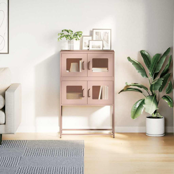 Pinkki highboard Elmar 68x39x107cm (teräs)