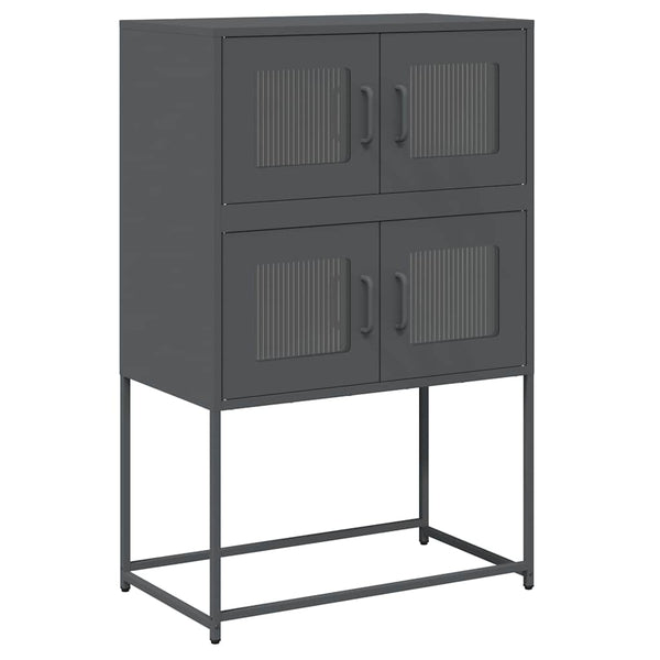 Antrasiitti highboard Elmar 68x39x107cm (terästä)