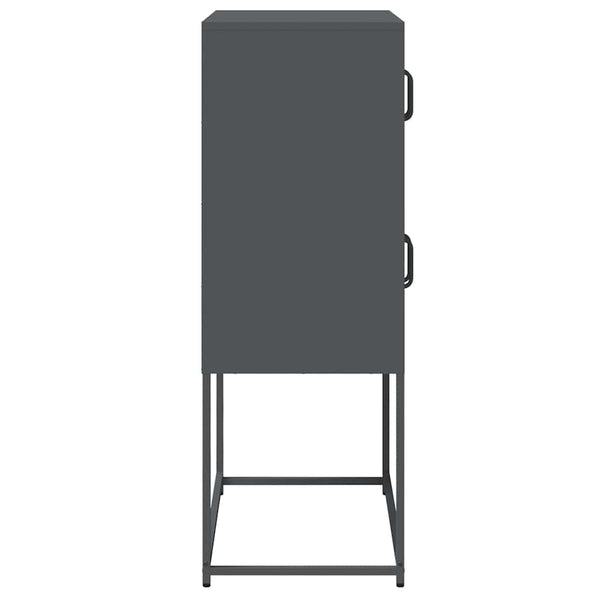 Antrasiitti highboard Elmar 68x39x107cm (terästä)