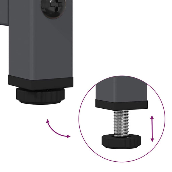 Antrasiitti highboard Elmar 68x39x107cm (terästä)