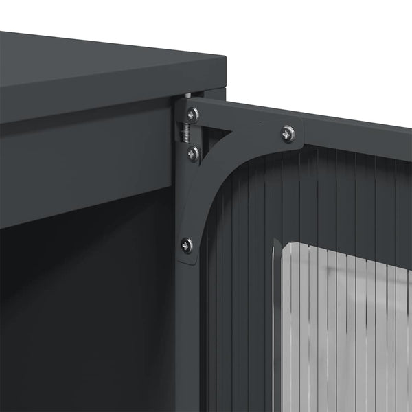 Antrasiitti highboard Elmar 68x39x107cm (terästä)