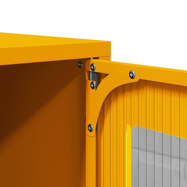 Sinapinkeltainen highboard Elmar 68x39x107cm (teräs)