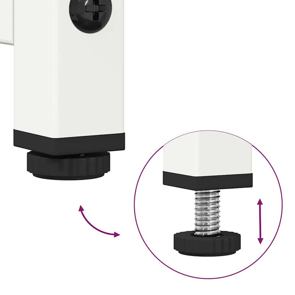 Valkoinen highboard Elmar 68x39x107cm (teräs)