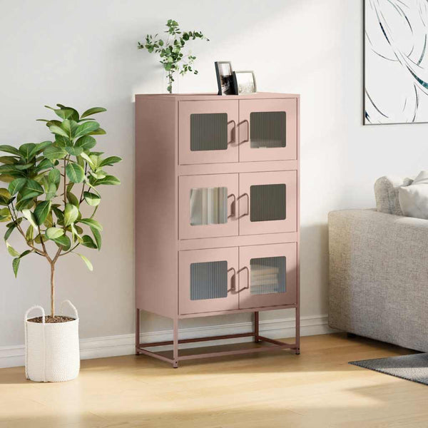 Pinkki highboard Elmar 68x39x123cm (teräs)