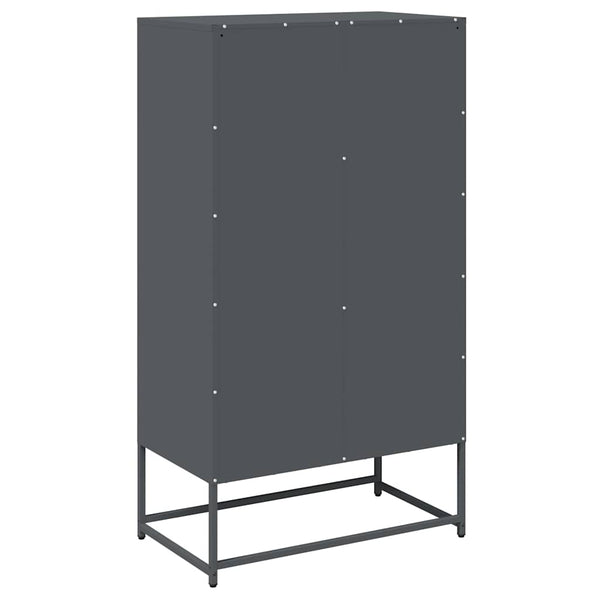 Antrasiitti highboard Elmar 68x39x123cm (terästä)