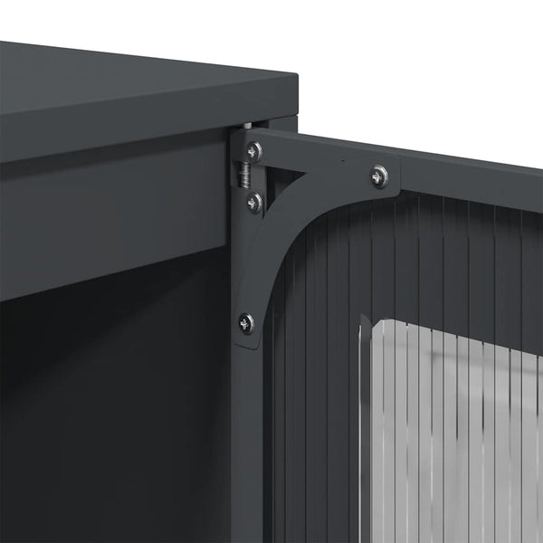 Antrasiitti highboard Elmar 68x39x123cm (terästä)