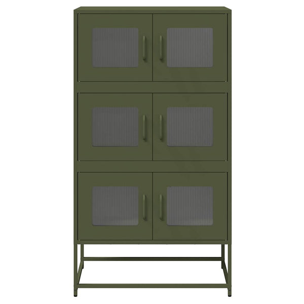 Oliivinvihreä highboard Elmar 68x39x123cm (teräs)