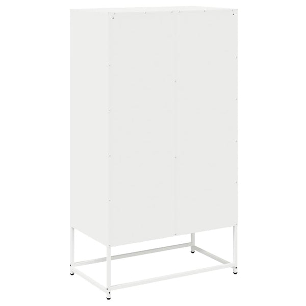 Valkoinen highboard Elmar 68x39x123cm (teräs)