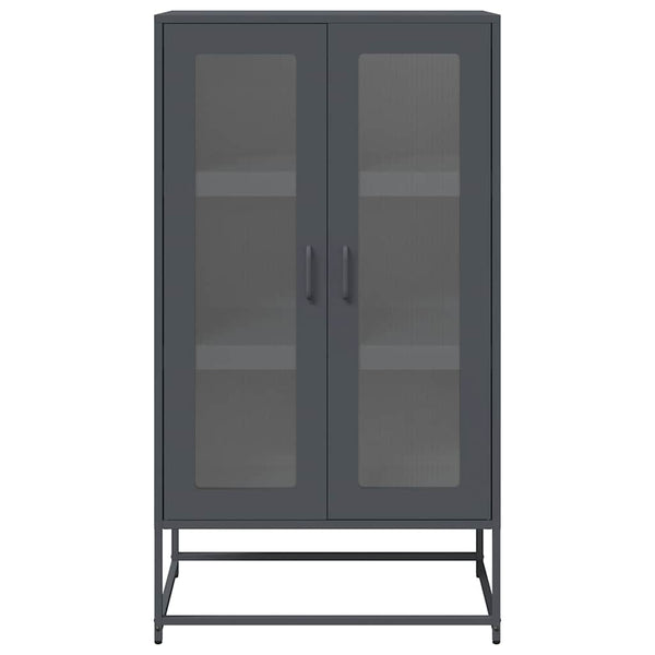 Antrasiitti highboard Socrati 68x39x123cm (terästä)