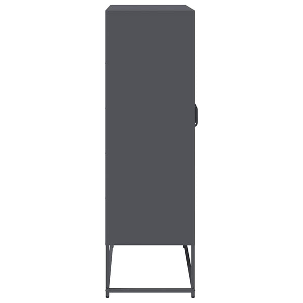 Antrasiitti highboard Socrati 68x39x123cm (terästä)