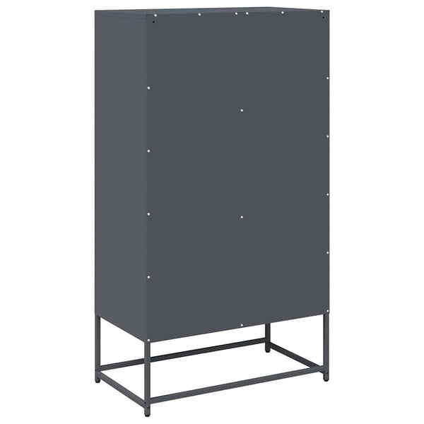 Antrasiitti highboard Socrati 68x39x123cm (terästä)