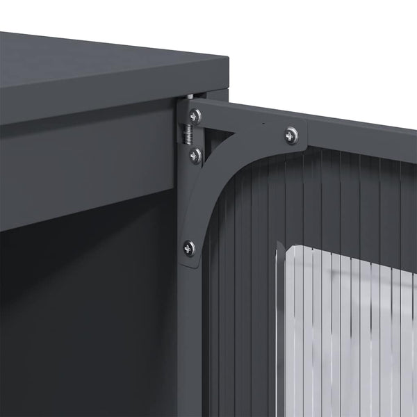 Antrasiitti highboard Socrati 68x39x123cm (terästä)