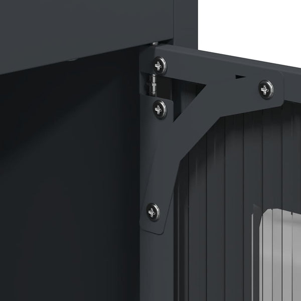 Antrasiitti highboard Andonia 68x39x123cm (terästä)