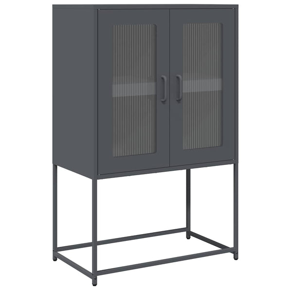 Antrasiitti highboard Neagin 68x39x107cm (terästä)