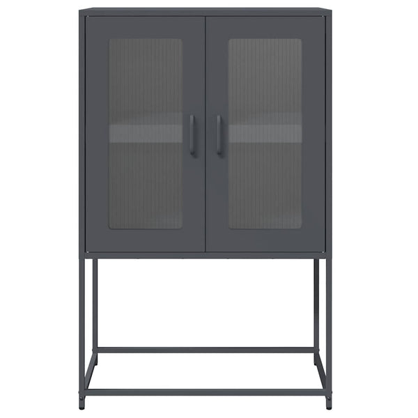 Antrasiitti highboard Neagin 68x39x107cm (terästä)