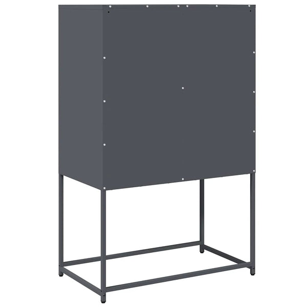 Antrasiitti highboard Neagin 68x39x107cm (terästä)