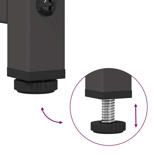 Musta senkki Pandelina 36x39x107cm (kylmävalssattu teräs)