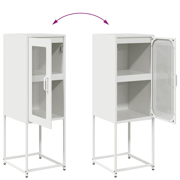 Valkoinen senkki Pandelina 36x39x107cm (kylmävalssattu teräs)